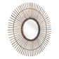 32" Gold Steel Sunburst Framed Accent Mirror