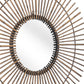 32" Gold Steel Sunburst Framed Accent Mirror