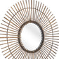 32" Gold Steel Sunburst Framed Accent Mirror