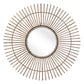 32" Gold Steel Sunburst Framed Accent Mirror