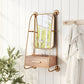 36" Gold Steel Framed Accent Mirror