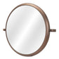 Industrial Gold Round Mirror