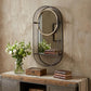 Industrial Gray Mirror Shelf