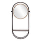 Industrial Gray Mirror Shelf