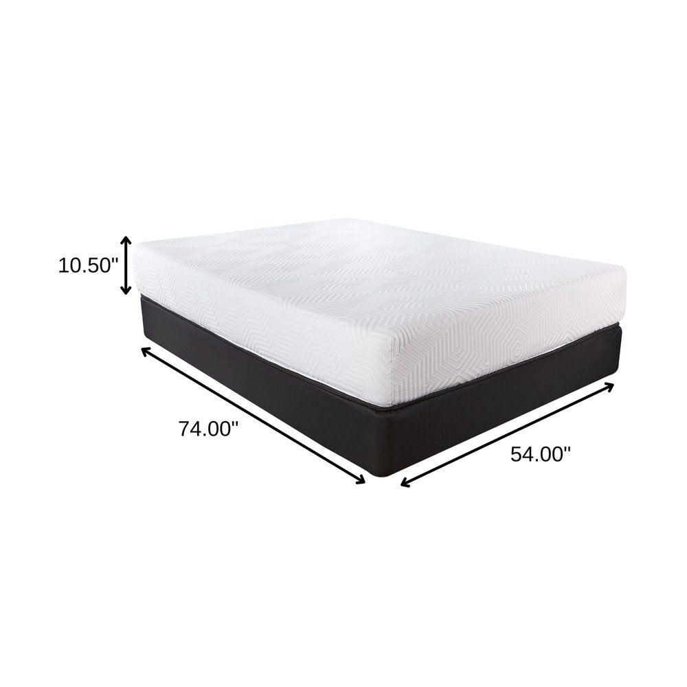 10.5" Hybrid Lux Memory Foam And Wrapped Coil Mattress Twin