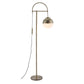 69" Bronze Steel Floor Lamp With Bronze Steel Globe Shade