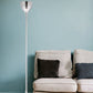 67" Steel Floor Lamp With Silver Steel Bell Shade