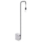 59" Black And White Steel LED Floor Lamp