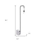 59" Black And White Steel LED Floor Lamp