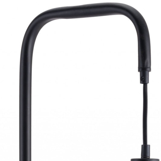 59" Black And White Steel LED Floor Lamp
