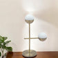 69" Brass Metal Bedside Table Lamp With Off White Globe Shade