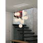 White Shaded Nine Light Metal Dimmable Ceiling Light