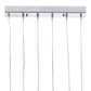 Silver Kitchen Island Six Light Metal LED Ceiling Light With Shades