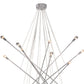 Silver Multi Light Metal Dimmable Chandelier