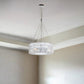 Silver Lantern Metal Chandelier With Silver Shades