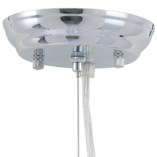 Silver Lantern Metal Chandelier With Silver Shades