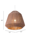 Brown Woven Paper String Hanging Pendent Lamp