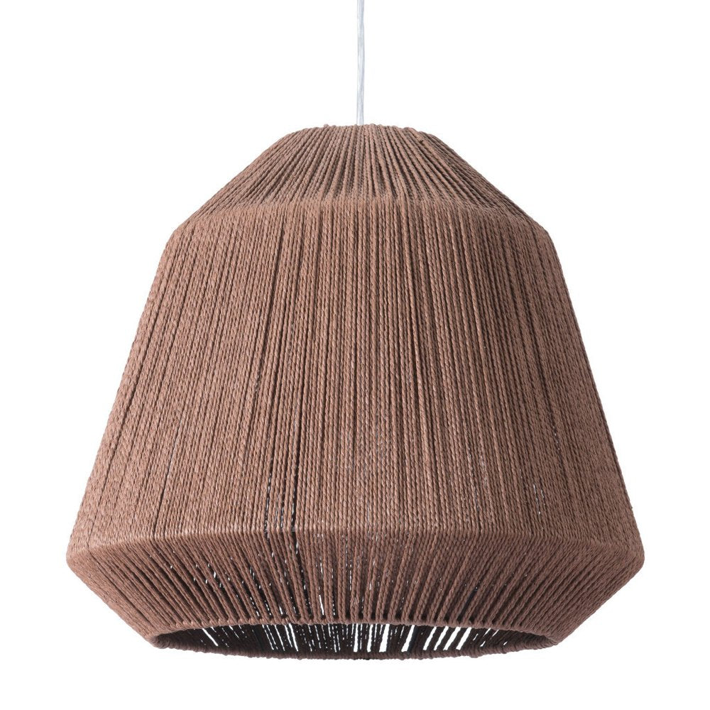 Brown Woven Paper String Hanging Pendent Lamp