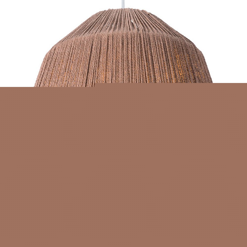 Brown Woven Paper String Hanging Pendent Lamp