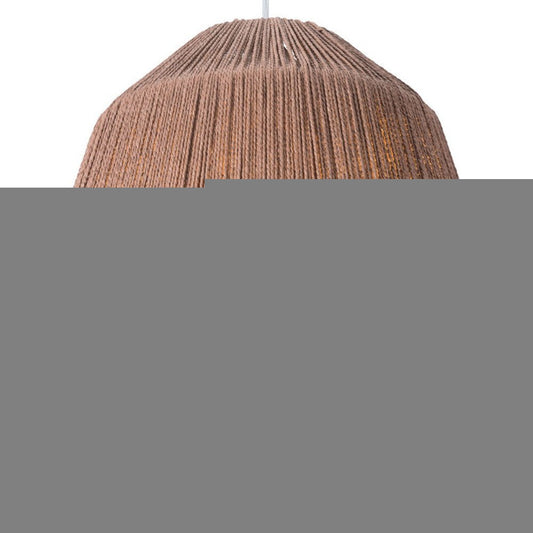 Brown Woven Paper String Hanging Pendent Lamp