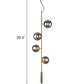 Gold Shaded Four Light Metal Dimmable Ceiling Light With Clear Shades