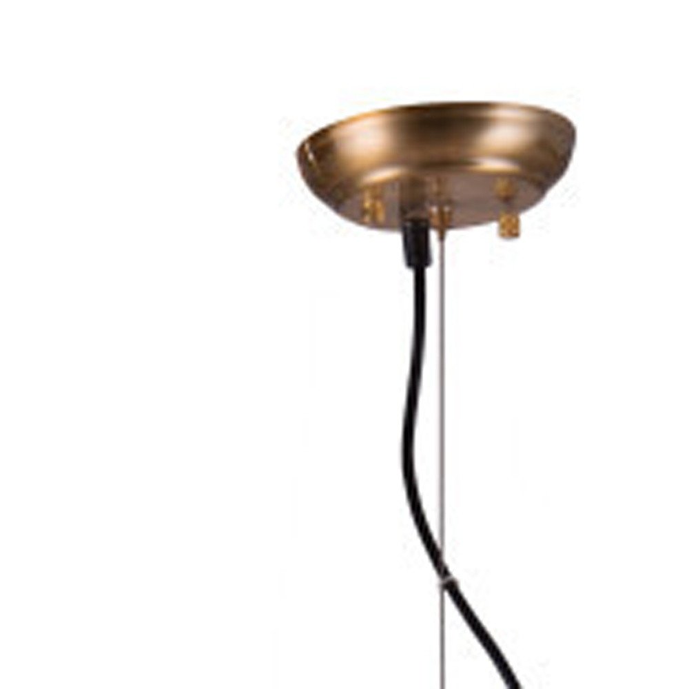 Gold Shaded Four Light Metal Dimmable Ceiling Light With Clear Shades