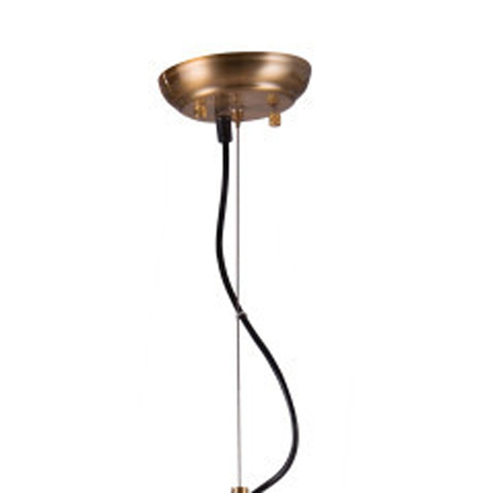 Gold Shaded Four Light Metal Dimmable Ceiling Light With Clear Shades