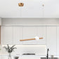 Gold And White Kitchen Island Metal LED Chandelier