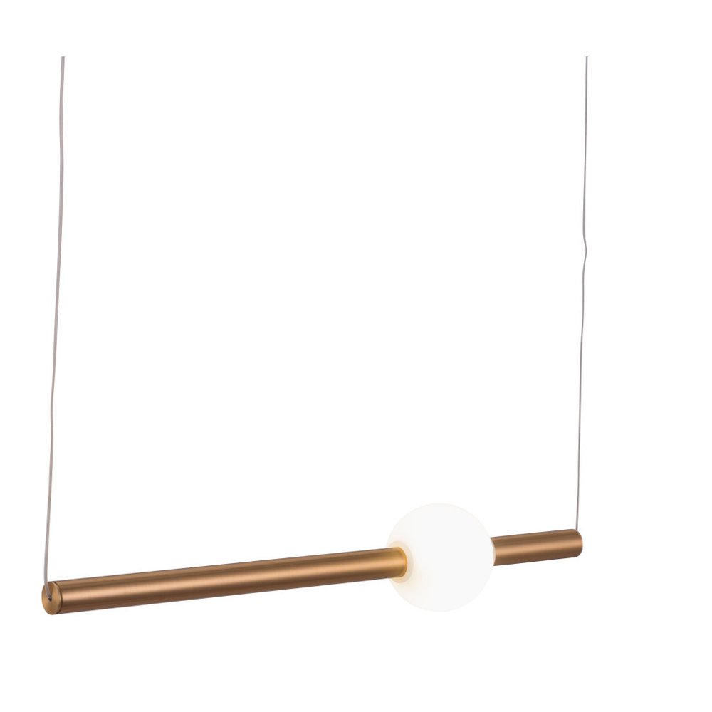 Gold And White Kitchen Island Metal LED Chandelier