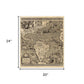 Vintage 1562 Map Of Early Americas Unframed Print Wall Art