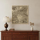 Vintage 1562 Map Of Early Americas Unframed Print Wall Art