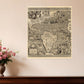 Vintage 1562 Map Of Early Americas Unframed Print Wall Art