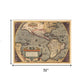 Vintage 1598 Map Of The Americas Unframed Print Wall Art