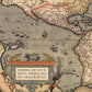 Vintage 1598 Map Of The Americas Unframed Print Wall Art