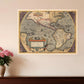 Vintage 1598 Map Of The Americas Unframed Print Wall Art