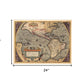 Vintage 1598 Map Of The Americas Unframed Print Wall Art
