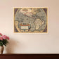 Vintage 1598 Map Of The Americas Unframed Print Wall Art