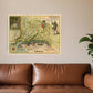 24" X 32" Map Of Virginia C1627 Vintage  Poster Wall Art