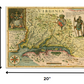 24" X 32" Map Of Virginia C1627 Vintage  Poster Wall Art