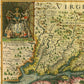 24" X 32" Map Of Virginia C1627 Vintage  Poster Wall Art