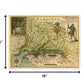 24" X 32" Map Of Virginia C1627 Vintage  Poster Wall Art