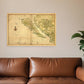 24" X 36" California As An Island C1650 Vintage Map Wall Art