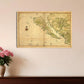 24" X 36" California As An Island C1650 Vintage Map Wall Art