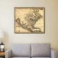 24" X 28" Map Of North America C1685 Vintage  Poster Wall Art
