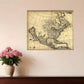 24" X 28" Map Of North America C1685 Vintage  Poster Wall Art