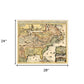 Vintage 1718 Map Of New France Unframed Print Wall Art