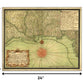 24" X 30" C1747 Map Of The Gulf Coast Vintage  Poster Wall Art