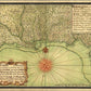 24" X 30" C1747 Map Of The Gulf Coast Vintage  Poster Wall Art