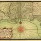 24" X 30" C1747 Map Of The Gulf Coast Vintage  Poster Wall Art