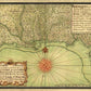 24" X 30" C1747 Map Of The Gulf Coast Vintage  Poster Wall Art